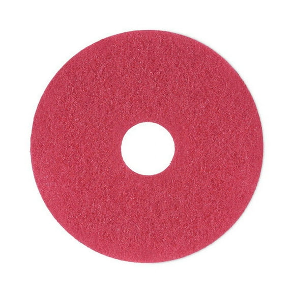 Boardwalk Buffing Floor Pads, 13" Diameter, Red, 5/Carton, Each