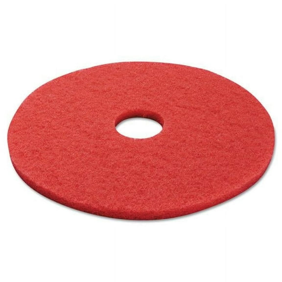 Boardwalk Buffing Floor Pads, 17" Diameter, Red, 5/Carton -BWK4017RED