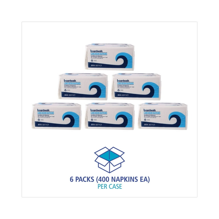Office Packs Lunch Napkins, 1-Ply, 12 x 12, White, 2,400/Carton Office Packs Lunch Napkins, 1-Ply, 12 x 12, White, 2,400/Carton