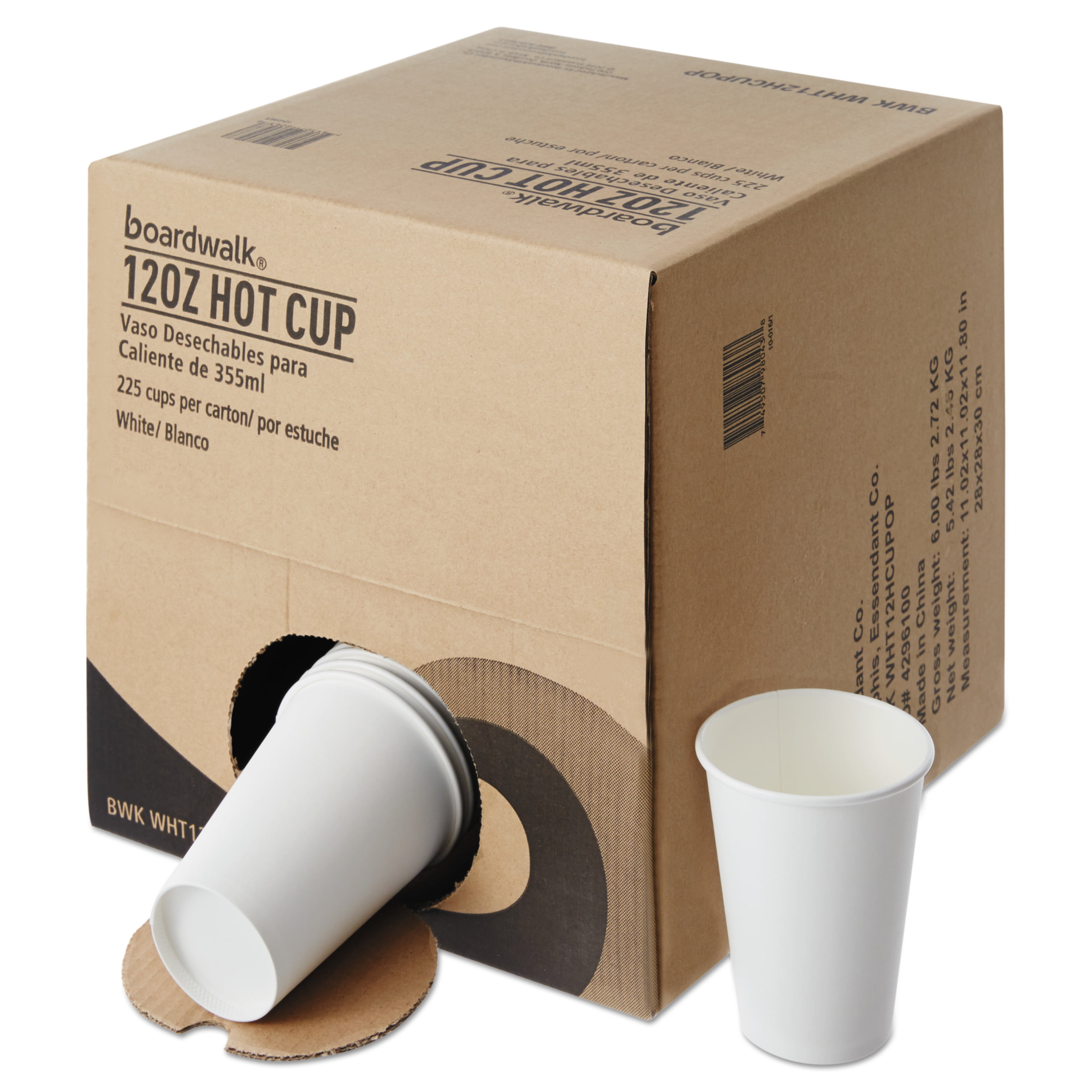 Boardwalk 12 oz. White Disposable Paper Cups, Hot Drinks, 20 Cups / Sleeve,  50 Sleeves / Carton BWKWHT12HCUP - The Home Depot