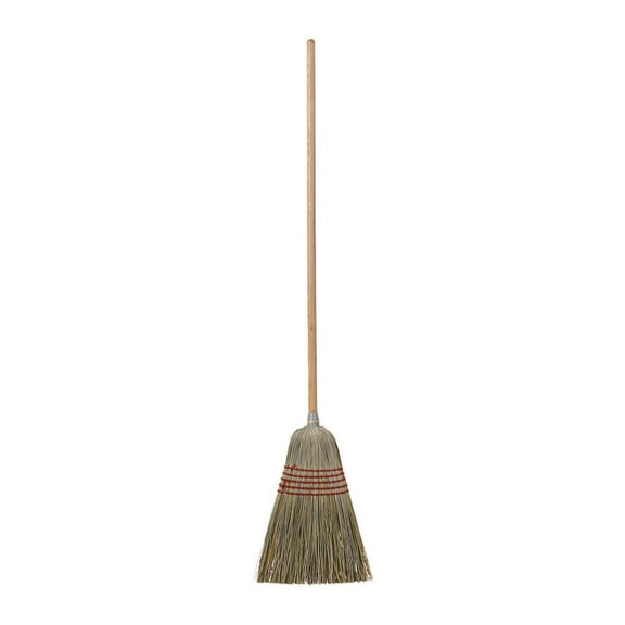 Boardwalk Corn/Fiber Brooms, Corn/Yucca Bristles, 53.5" Overall Length, Natural, 6/Carton