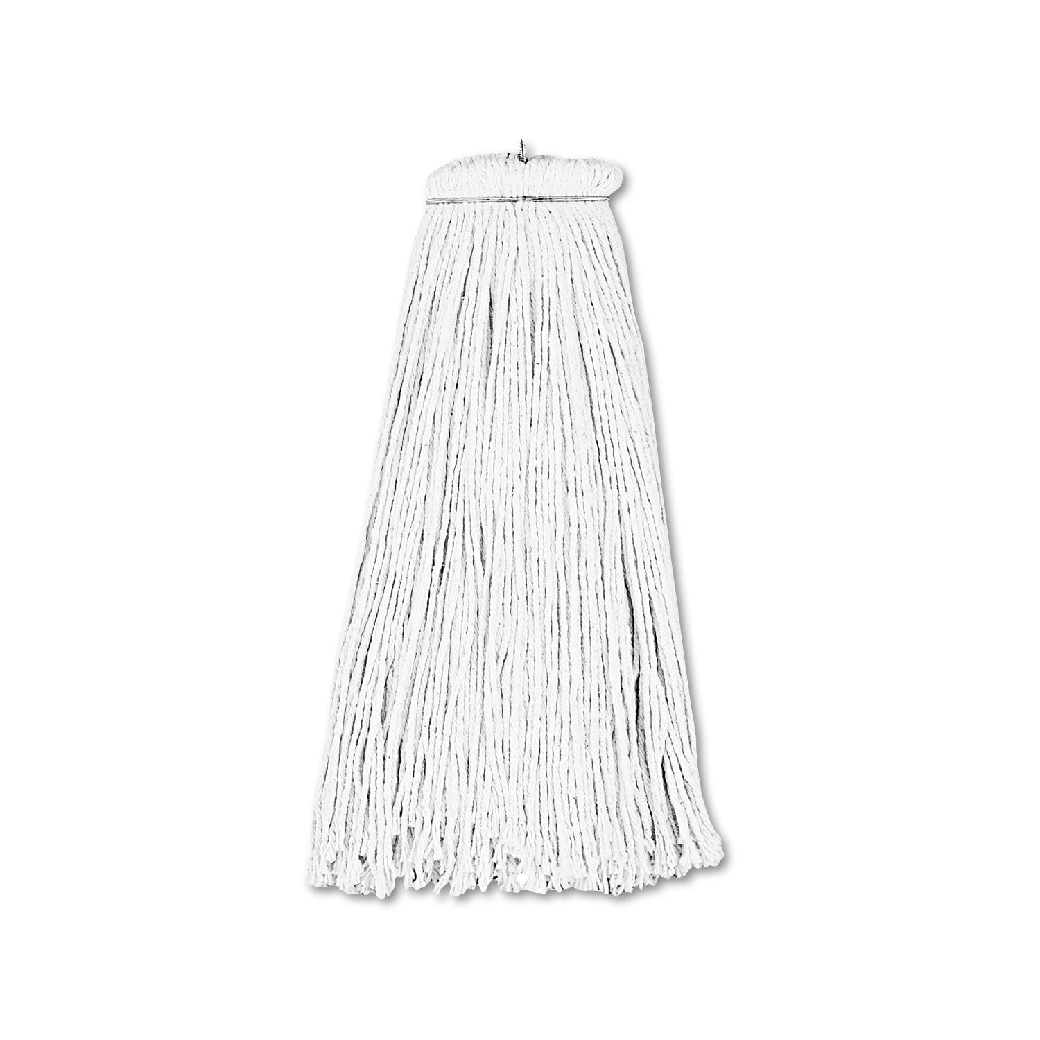Boardwalk® Cut-end Lie-flat Wet Mop Head, Rayon, 16oz, White, 12/carton