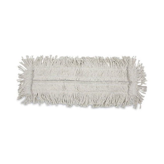 Boardwalk Disposable Cut End Dust Mop Head, Cotton/Synthetic, 24w x 5d, White, Each