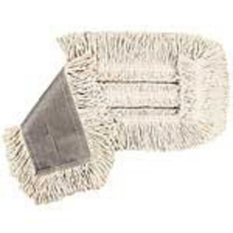 Disposable Cut End Dust Mop Head, Cotton/Synthetic, 24w x 5d, White Disposable Cut End Dust Mop Head, Cotton/Synthetic, 24w x 5d, White