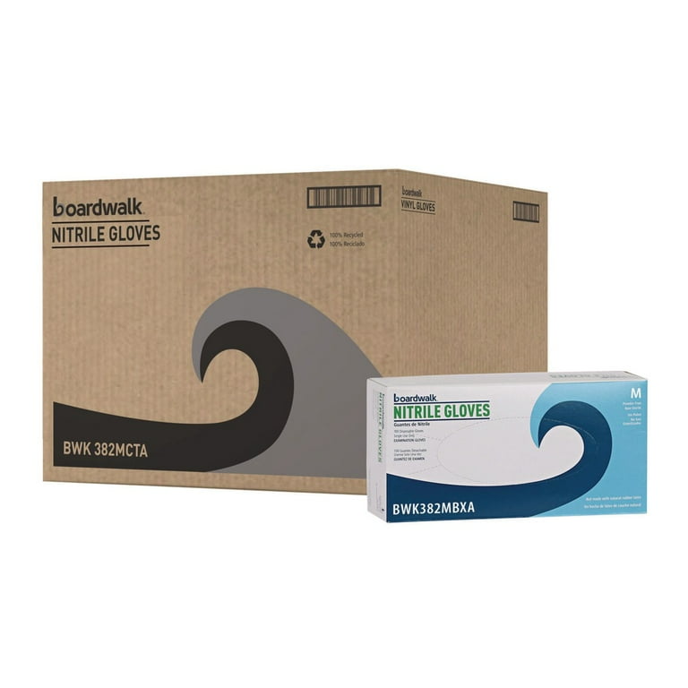 Disposable Examination Nitrile Gloves, Medium, Blue, 5 mil, 1,000/Carton Disposable Examination Nitrile Gloves, Medium, Blue, 5 mil, 1,000/Carton