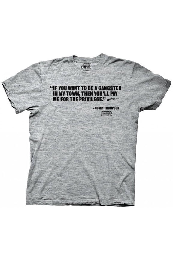 Boardwalk Empire Gangster In My Town Adult Heather Gray T-Shirt