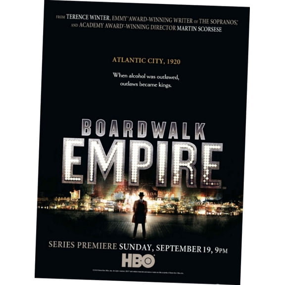 Boardwalk Empire Metal Sign 8In x 12In Metal Art Print 8x12 Multi-Color Square Adults Best Posters