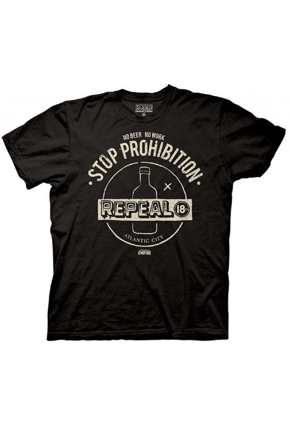 Boardwalk Empire Stop Prohibition Adult Black T-Shirt