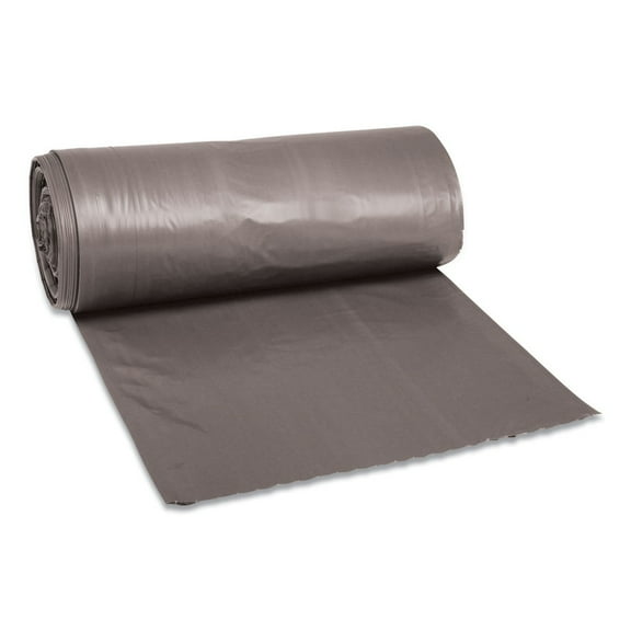 Boardwalk Low-Density Waste Can Liners 33 gal 1.1 mil 33" x 39" Gray 100/Carton (BWK3339SEH)