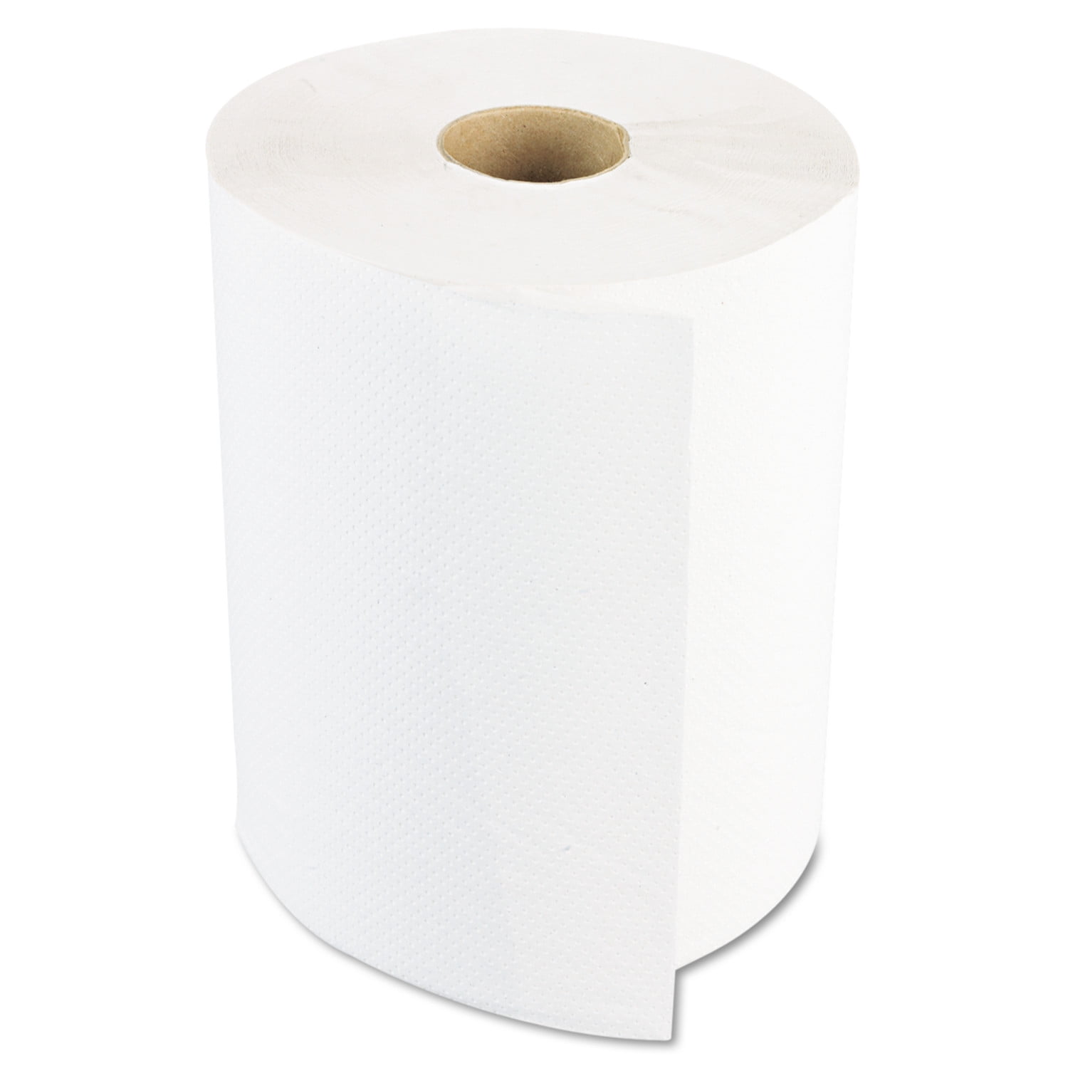 Boardwalk® Hardwound Paper Towels, 1-Ply, 8 x 600 ft, White, 2 Core, 12  Rolls/Carton
