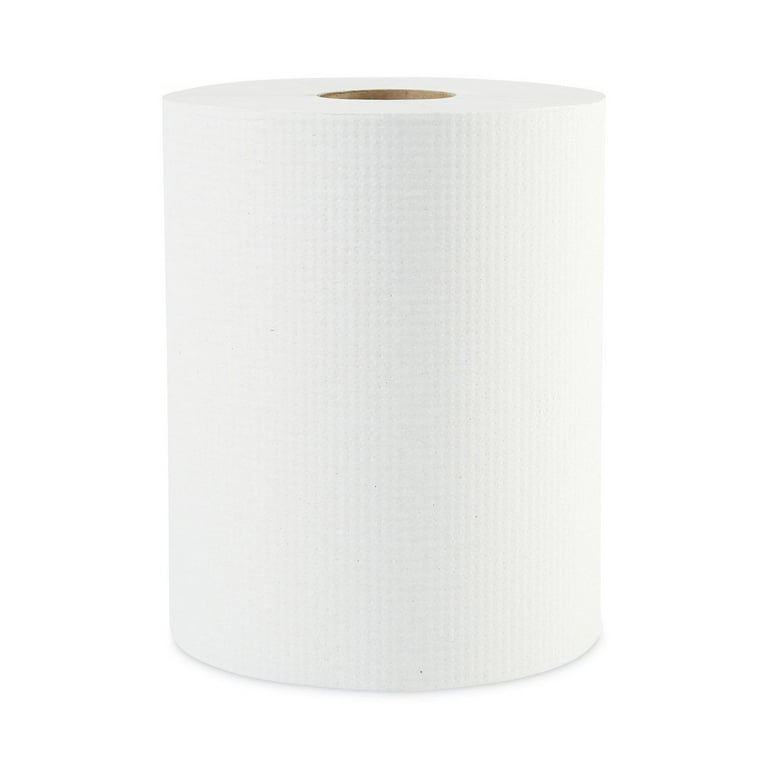 Nonperforated Roll Towels, 1-Ply, White, 8 Nonperforated Roll Towels, 1-Ply, White, 8