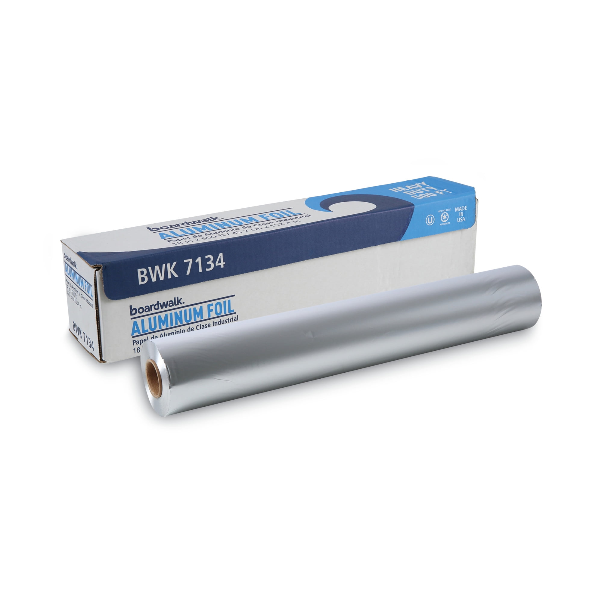 Aluminum Foil Roll: 1100, 18 in Overall Wd, 500 ft Roll Lg, 0.0007 in  Thick, Mill, Soft, Hot Rolled