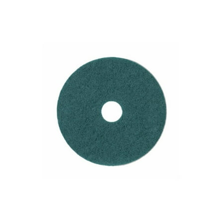 Boardwalk Heavy-Duty Scrubbing Floor Pads, 19" Diameter, Green, 5/Carton -BWK4019GRE