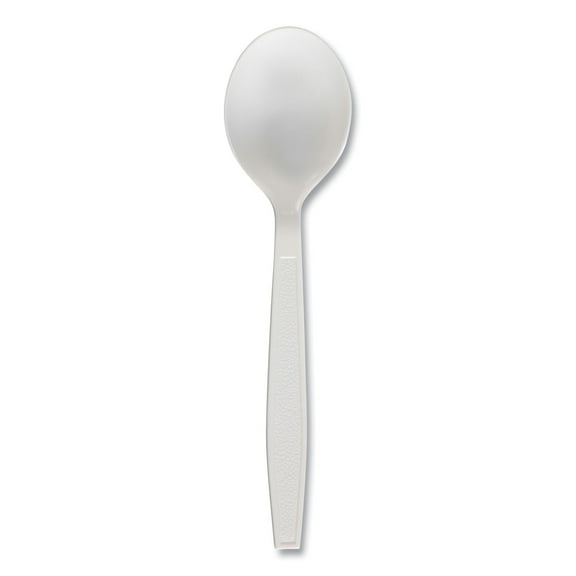 Boardwalk Heavyweight Polypropylene Cutlery, Soup Spoon, White, 1000/Carton