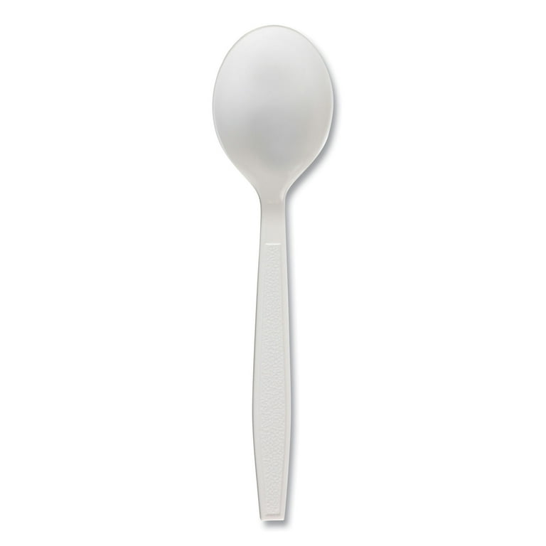 Heavyweight Polypropylene Cutlery, Soup Spoon, White, 1000/Carton Heavyweight Polypropylene Cutlery, Soup Spoon, White, 1000/Carton