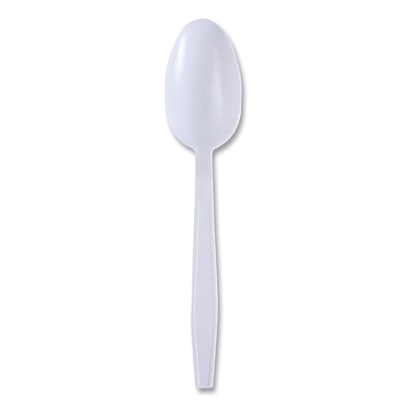 Boardwalk Heavyweight Wrapped Polypropylene Teaspoons, White, Case Of 1,000 Teaspoons