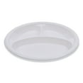 thumbnail image 1 of Boardwalk Hi-Impact Round Plastic Plate, 3-Compartment, 10" dia, White, 500/Carton, 1 of 9