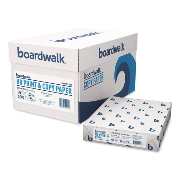 8.5 in. x 11 in. 20 lbs. Bond Weight High-Bright Multipurpose Paper - White (10-Reams/Carton)