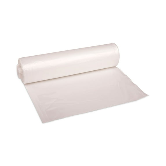 Boardwalk High Density Industrial Trash Bags Coreless Rolls, 30 gal, 16 microns, 30 x 37, Natural, 25 Bags/Roll, 20 Rolls/Carton