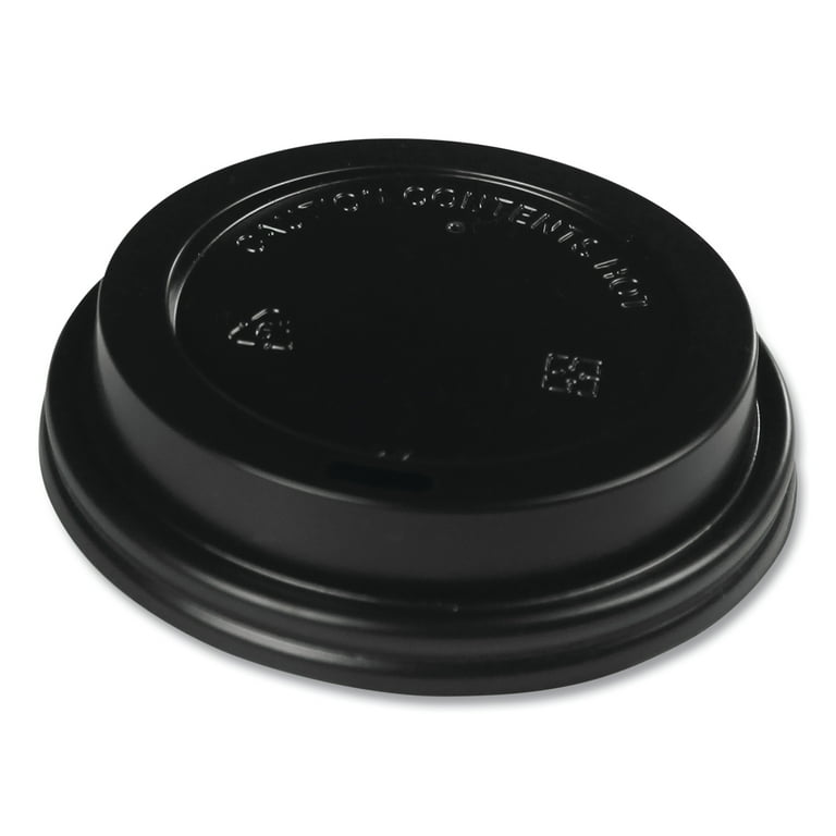 Hot Cup Lids, Fits 10 oz to 20 oz Hot Cups, Black, 1,000/Carton Hot Cup Lids, Fits 10 oz to 20 oz Hot Cups, Black, 1,000/Carton