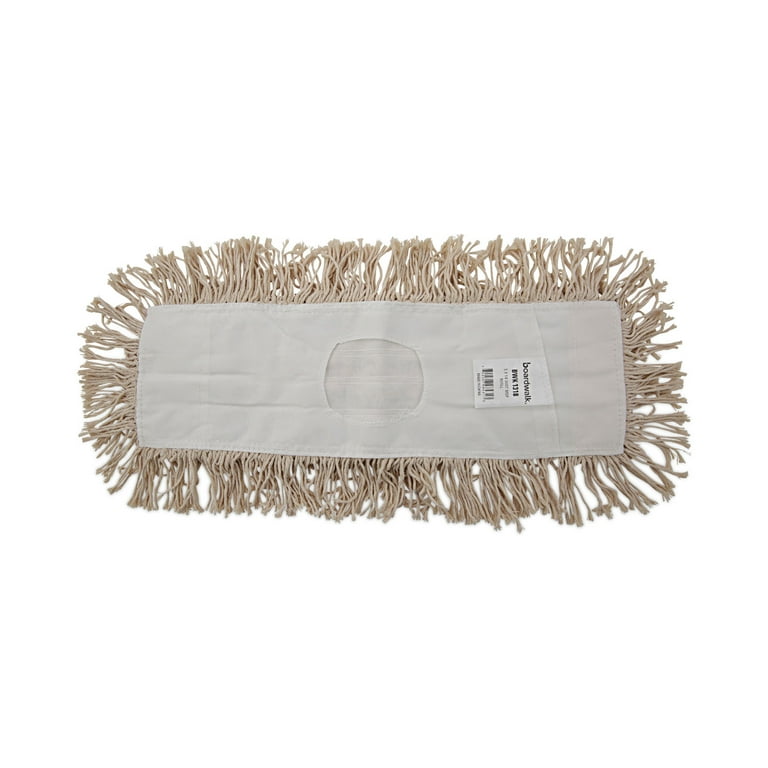 Industrial Dust Mop Head, Hygrade Cotton, 18w x 5d, White Industrial Dust Mop Head, Hygrade Cotton, 18w x 5d, White