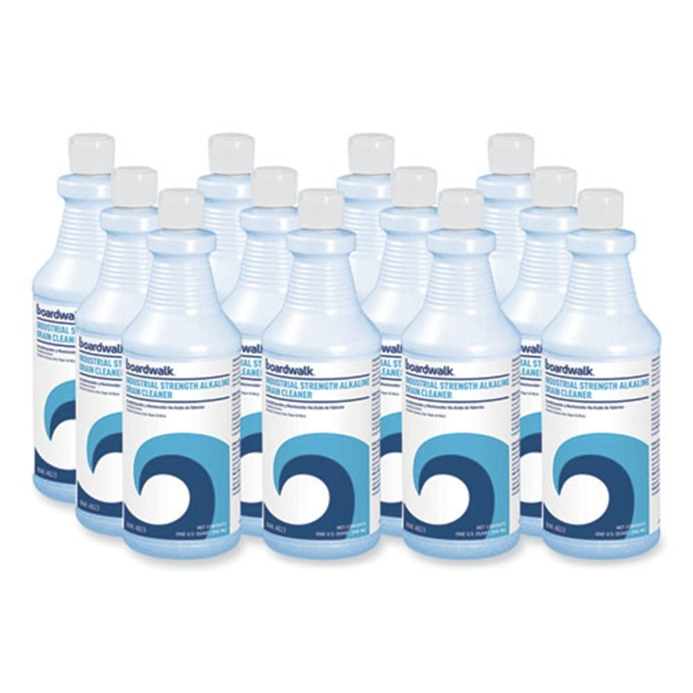 Industrial Strength Alkaline Drain Cleaner, 32 oz Bottle, 12/Carton Industrial Strength Alkaline Drain Cleaner, 32 oz Bottle, 12/Carton