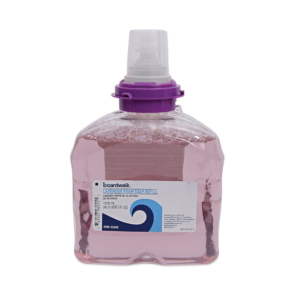 Boardwalk Lavender Foam Soap Cranberry Scent 1 200 mL Refill 2/Carton (BWK42500)