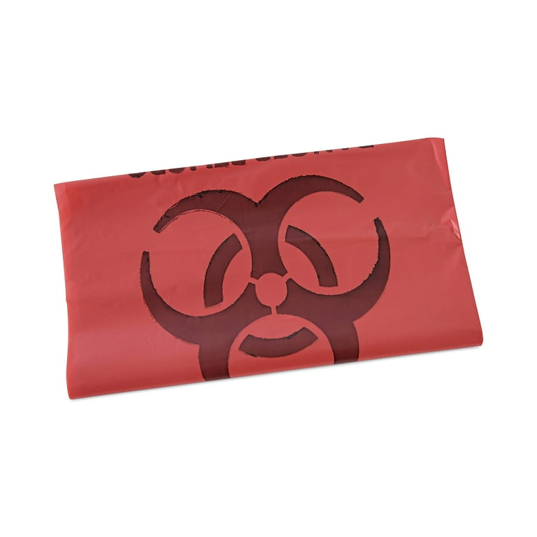 Biohazard Can Liners, 33 gal, 33 x 39, Red, 150/Carton Biohazard Can Liners, 33 gal, 33 x 39, Red, 150/Carton