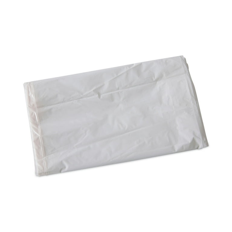 Linear Low Density Industrial Can Liners, 10 gal, 0.5 mil, 24 x 23, White, 500/Carton