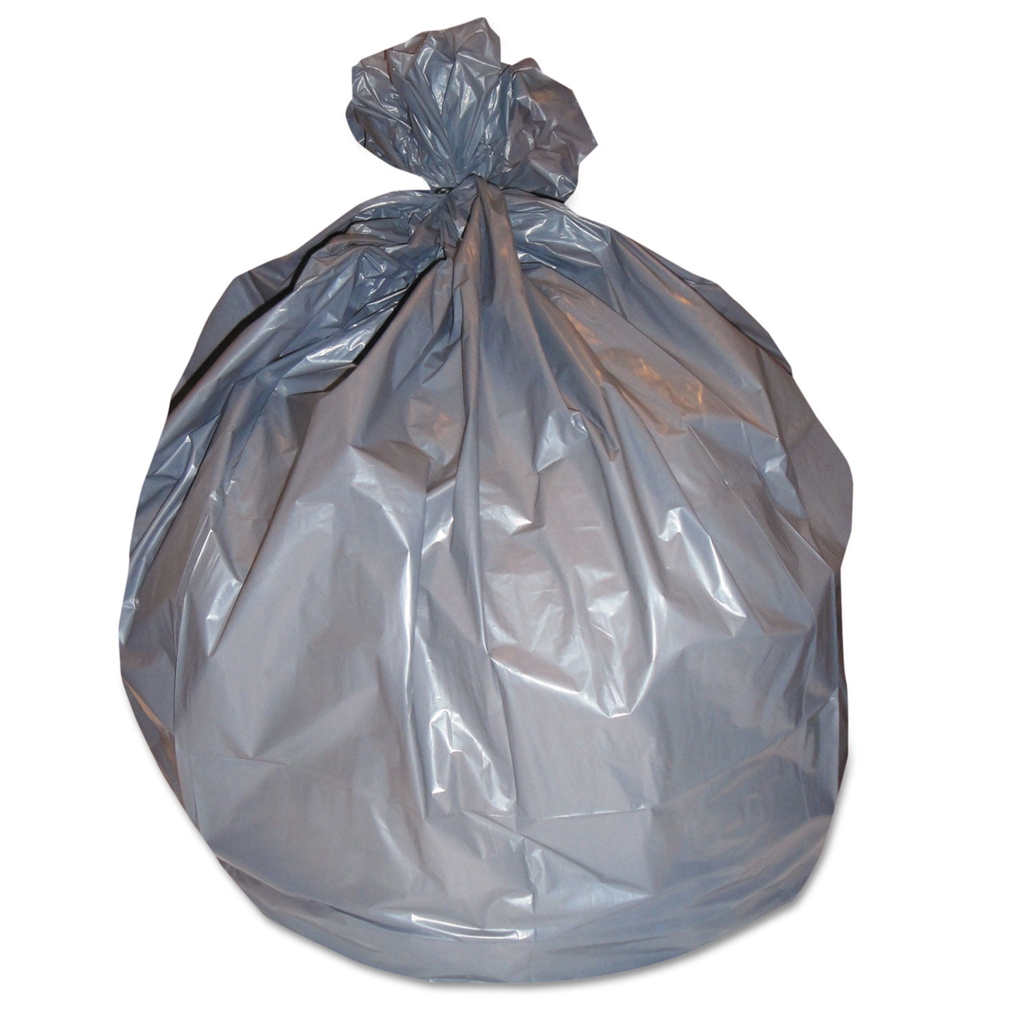 Boardwalk® Low-density Waste Can Liners, 60 Gal, 1.1 Mil, 38" X 58", Gray, 100/carton