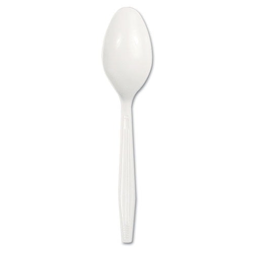Boardwalk Mediumweight Polystyrene Cutlery, Teaspoon, White, 10 Boxes of 100/Carton -BWKSPOONMWPSCT