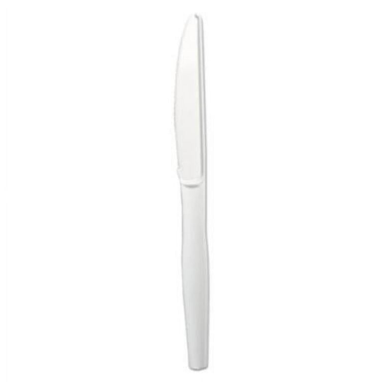 Mediumweight Polystyrene Cutlery, Knife, White, 100/Box Mediumweight Polystyrene Cutlery, Knife, White, 100/Box