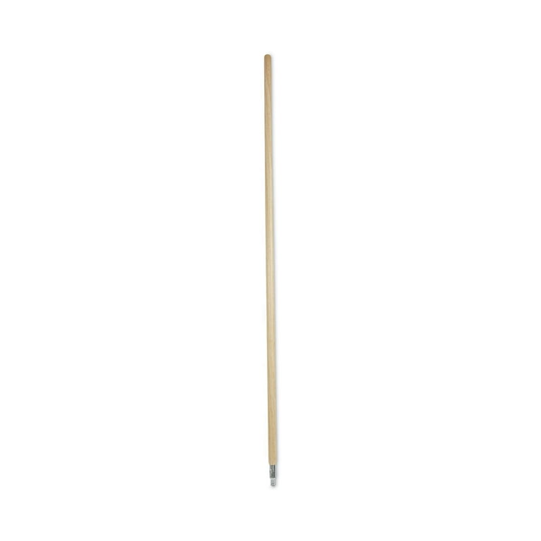 Metal Tip Threaded Hardwood Broom Handle, 1.13 Metal Tip Threaded Hardwood Broom Handle, 1.13