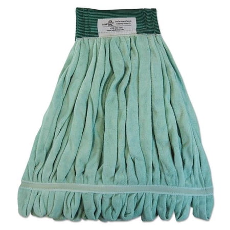 Boardwalk Microfiber Looped-End Wet Mop Head, Green - Medium