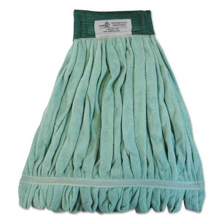 Boardwalk Microfiber Looped-End Wet Mop Head, Large, Green, 12/Carton