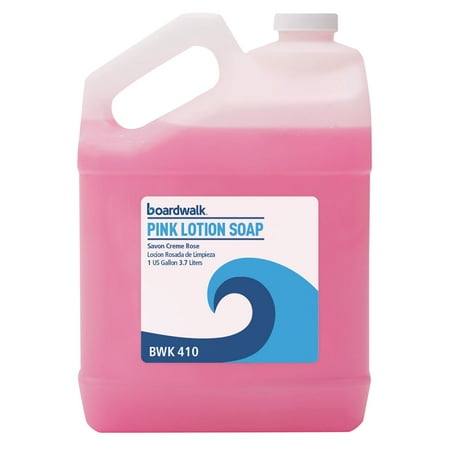 Boardwalk Mild Cleansing Pink Lotion Soap, Floral-Lavender, Liquid, 1 gal Bottle, 4/Carton -BWK410CT
