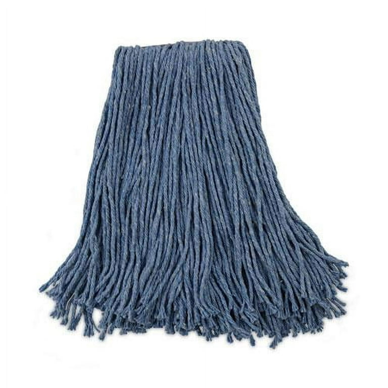 Mop Head, Standard Head, Cotton/Synthetic Fiber, Cut-End, #20, Blue, 12/Carton Mop Head, Standard Head, Cotton/Synthetic Fiber, Cut-End, #20, Blue, 12/Carton