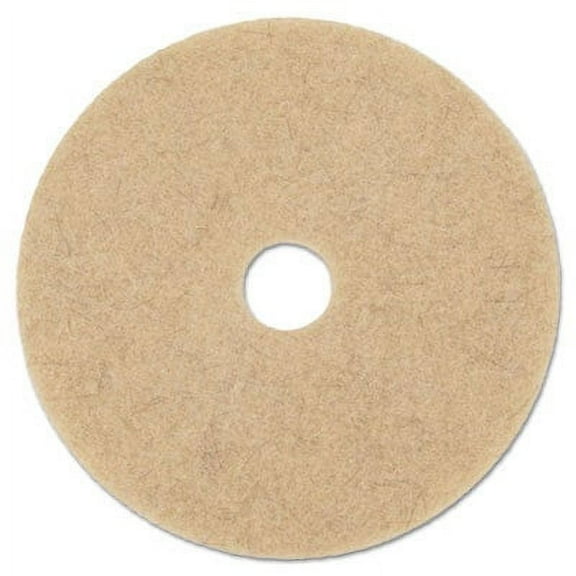 Boardwalk Natural Hog Hair Burnishing Floor Pads, 17" Diameter, Tan, 5/Carton -BWK4017NHE
