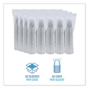 Boardwalk New Clear Disposable Plastic Cold Cups, 16 oz, PET, 50 Cups/Sleeve, 20 Sleeves/Carton