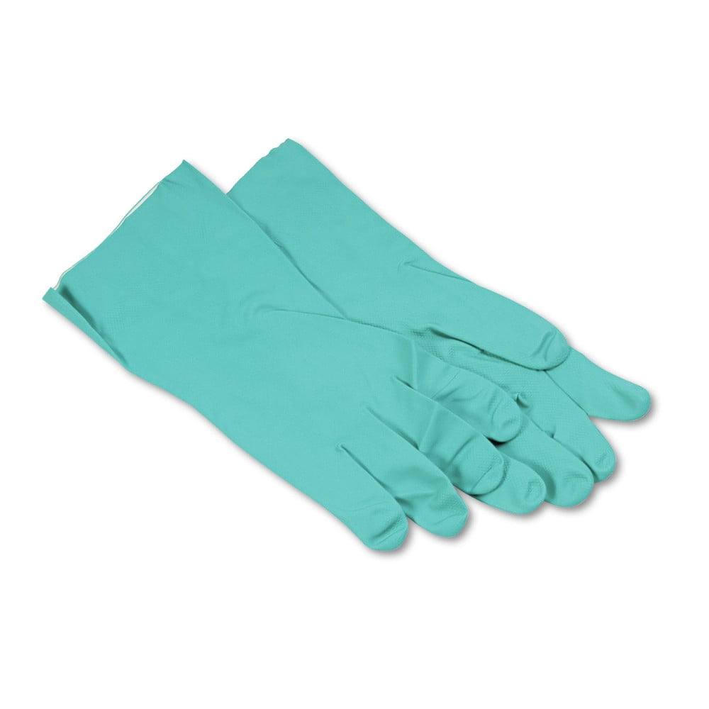Boardwalk Nitrile Flock-Lined Gloves, X-Large, Green, Dozen -BWK183XL ...