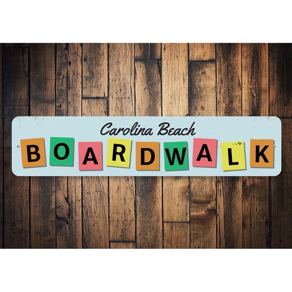 Boardwalk Novelty Decor, Metal Wall Sign - 4x18 Inches