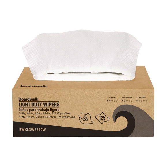 9.84 in. x 9.06 in. 1-Ply Paper Wipers - White (18 Boxes/Carton)
