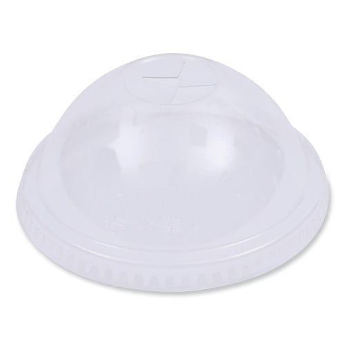 PET Cold Cup Dome Lids, Fits 12 oz Squat and 14 to 24 oz Plastic Cups, Clear, 100 Lids/Sleeve, 10 Sleeves/Carton PET Cold Cup Dome Lids, Fits 12 oz Squat and 14 to 24 oz Plastic Cups, Clear, 100 Lids/Sleeve, 10 Sleeves/Carton