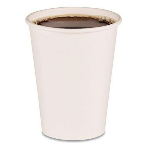 Boardwalk Paper Hot Cups, 12 oz, White, 50/Sleeve, 20 Sleeves/Carton