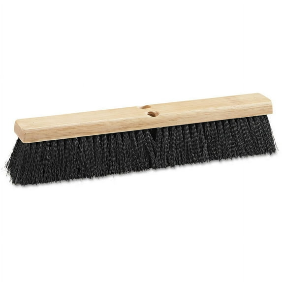 Floor Brush Head, 3" Black Medium Weight Polypropylene Bristles, 18" Brush | Bundle of 5 Each