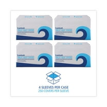 Boardwalk Premium Half-Fold Toilet Seat Covers, 250 Count, 4 Packs per Carton