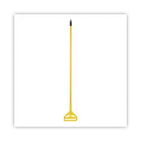 Boardwalk Quick Change Side-Latch Plastic Mop Head Handle, 60" Aluminum Handle, Yellow