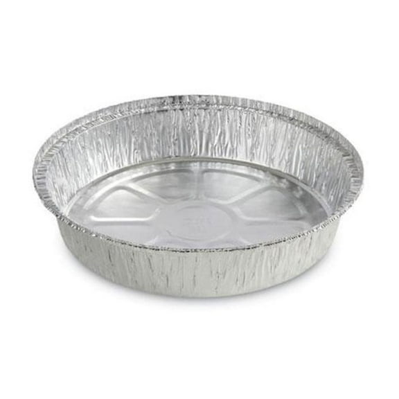 Boardwalk Round Aluminum To-Go Containers, 48 oz, 9" Diameter x 1.66"h, Silver, 500/Carton -BWKROUND9