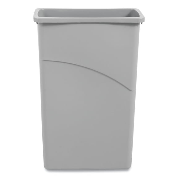 Boardwalk Slim Waste Container, 23 gal, Plastic, Gray (23GLSJGRA) - 10 Pack