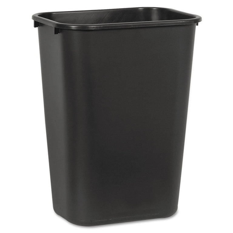 Soft-Sided Wastebasket, 41 qt, Plastic, Black Soft-Sided Wastebasket, 41 qt, Plastic, Black